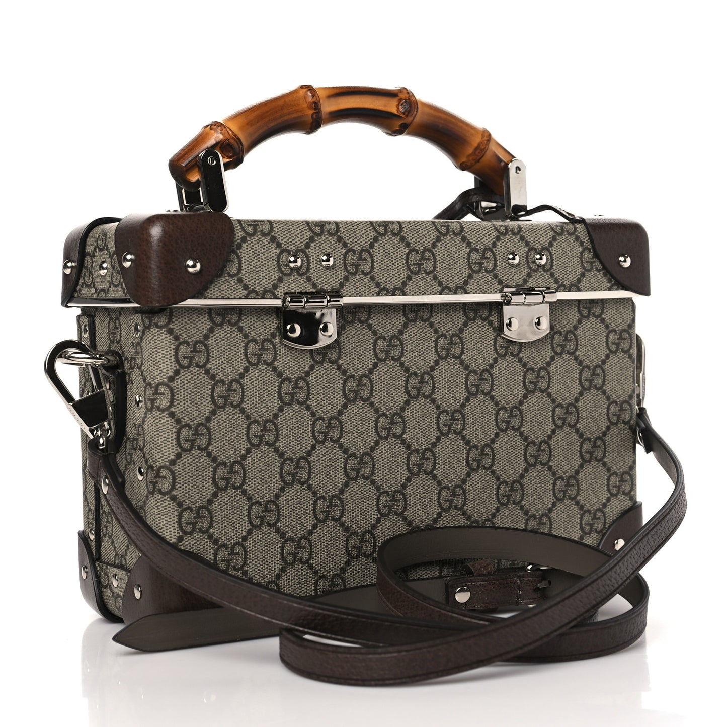 GG Supreme Monogram Globe-Trotter Beauty Case Brown