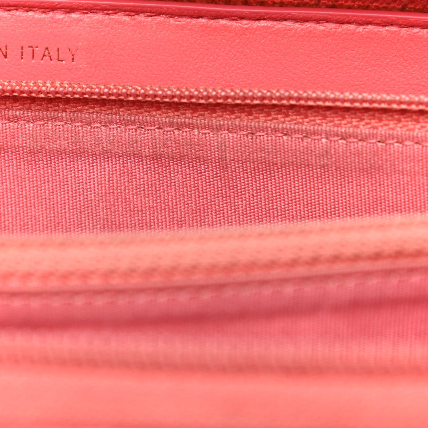 Chanel Caviar Quilted Large Boy Zip Around Wallet Coral 15 of 24