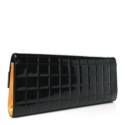 Chanel Patent Chocolate Bar Clutch Black 3 of 10