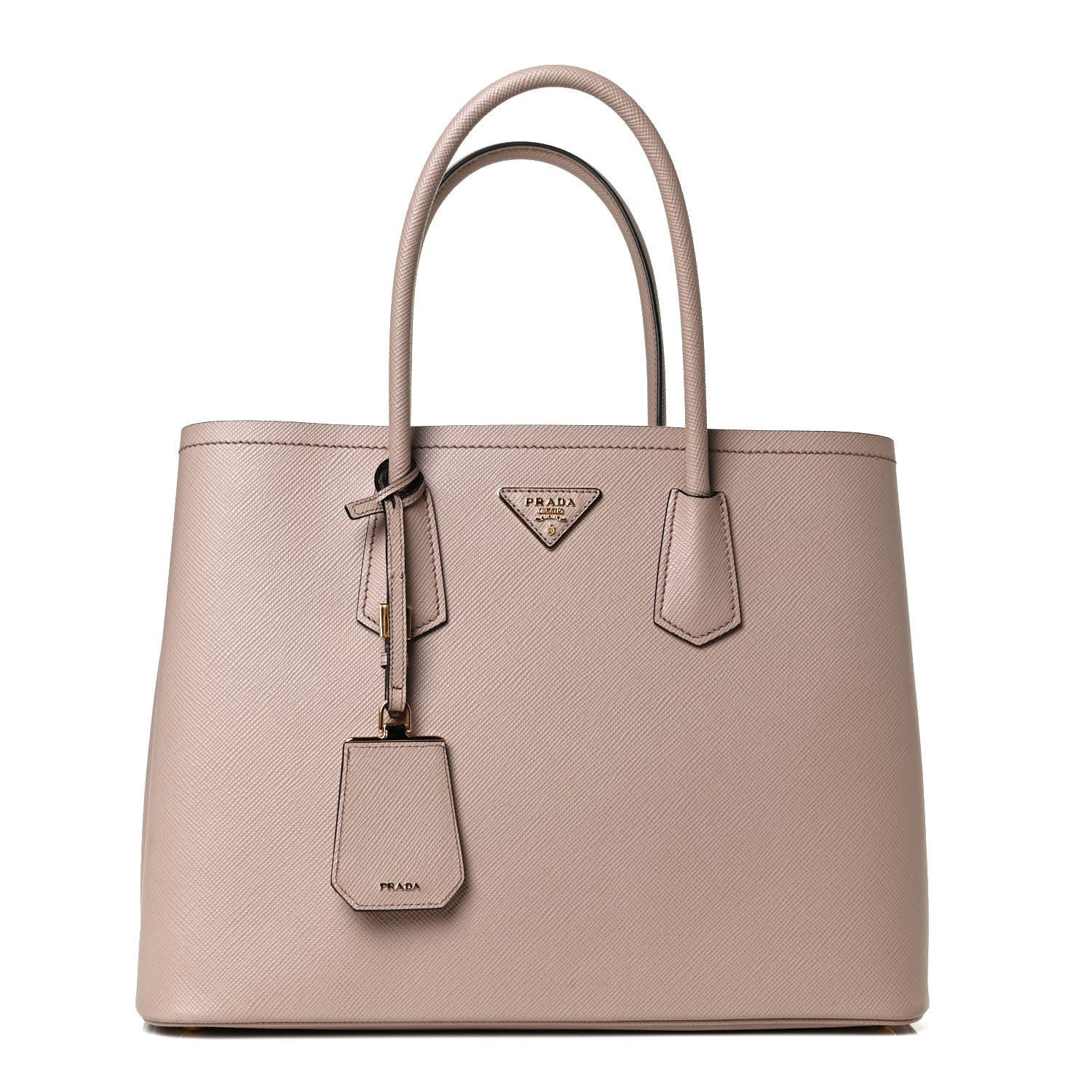 Prada Saffiano Cuir Medium Double Bag Cipria Black 1 of 13