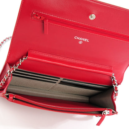 Chanel Caviar Timeless CC Wallet On Chain WOC Red 5 of 8