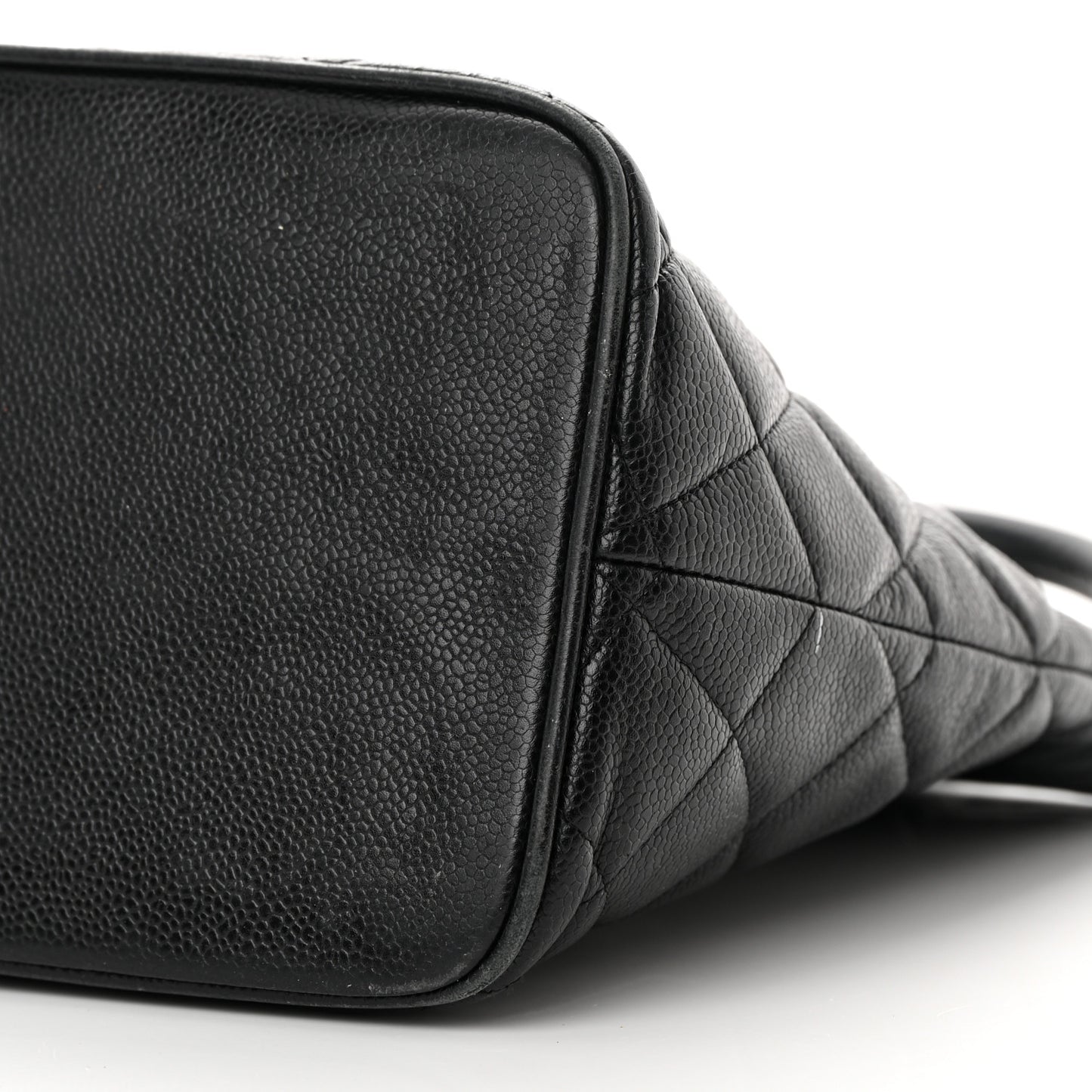 Caviar Quilted Medallion Tote Black