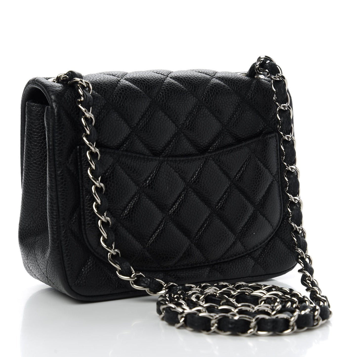 Caviar Quilted Mini Square Flap Black