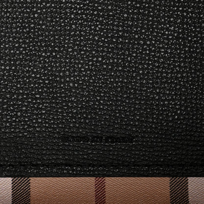 Burberry Grainy Calfskin Haymarket Check Medium Reversible Tote Black 9 of 21