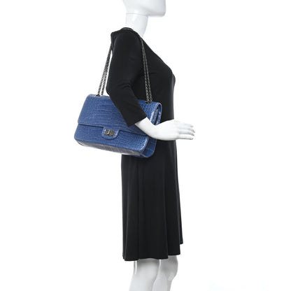 Chanel Alligator 2.55 Reissue 227 Flap Blue 2 of 10