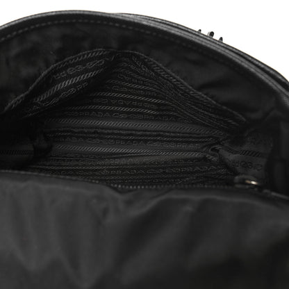 Prada Re-Nylon Saffiano Pocket Double Snap Buckle Shoulder Bag Black 5 of 10