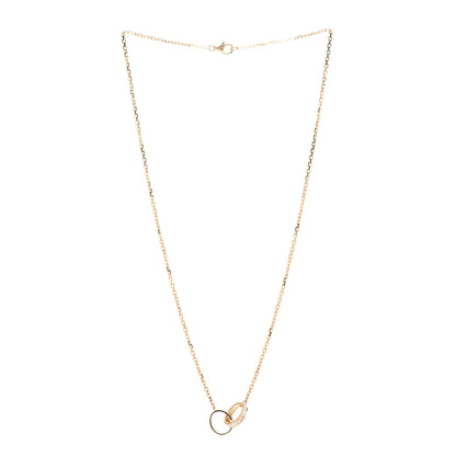 Cartier 18K Yellow Gold Diamond Interlocking LOVE Necklace 3 of 6