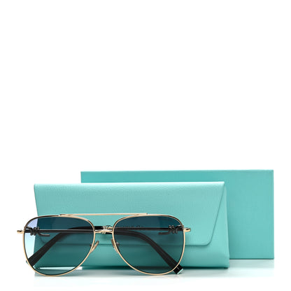 Tiffany Metal Knot Aviator Sunglasses TF3116 Pale Gold 9 of 9