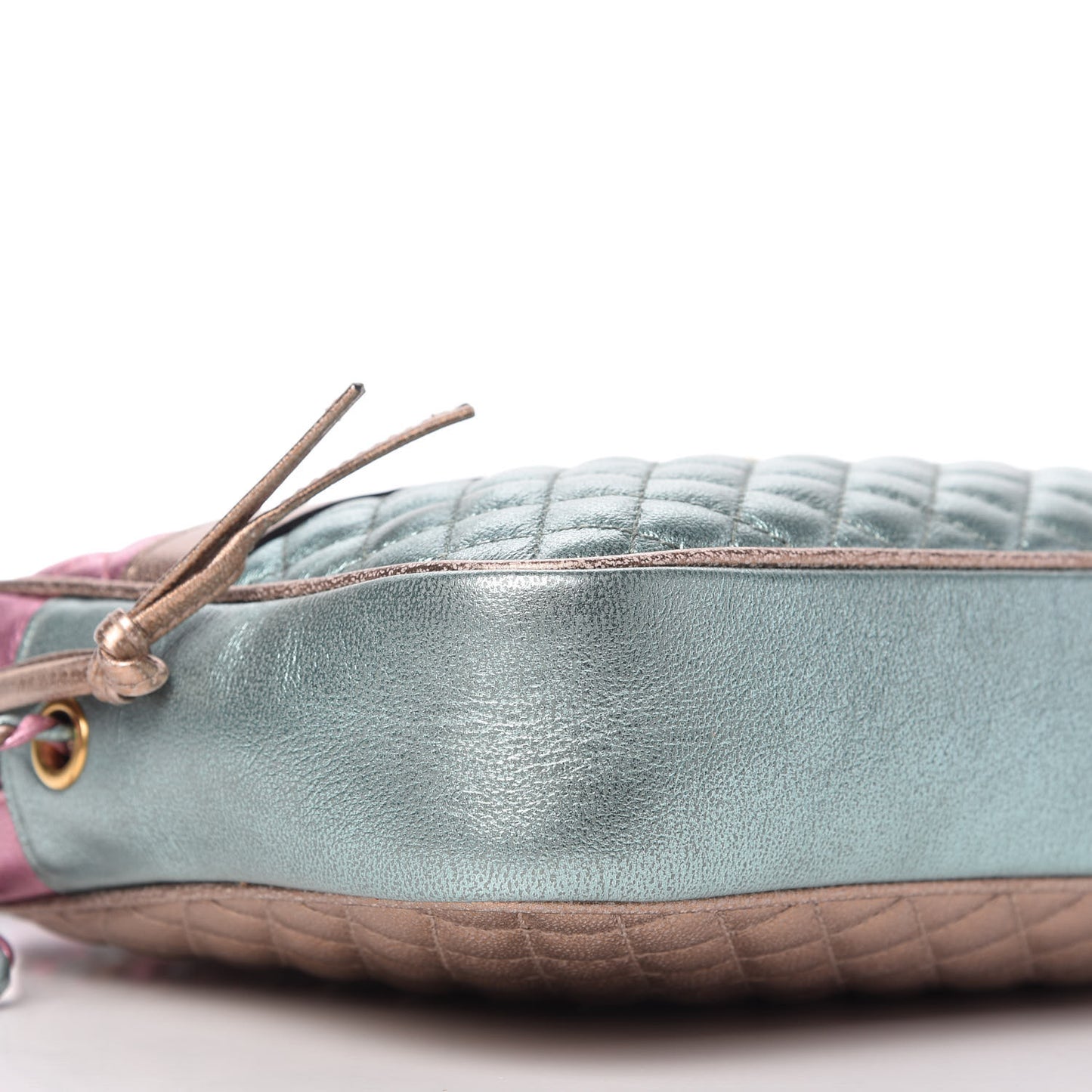 Laminated Nappa Trapuntata Small Zumi Shoulder Bag Rosa Lago Rame