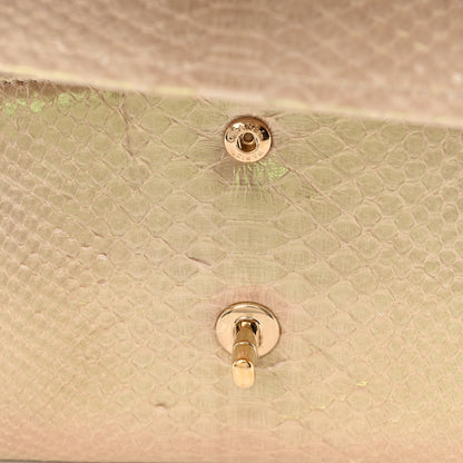 Chanel Metallic Snakeskin Jumbo Double Flap Gold 12 of 12
