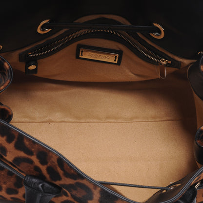 Jimmy Choo Calf Hair Leopard Print Medium Rosalie Satchel 6 of 8