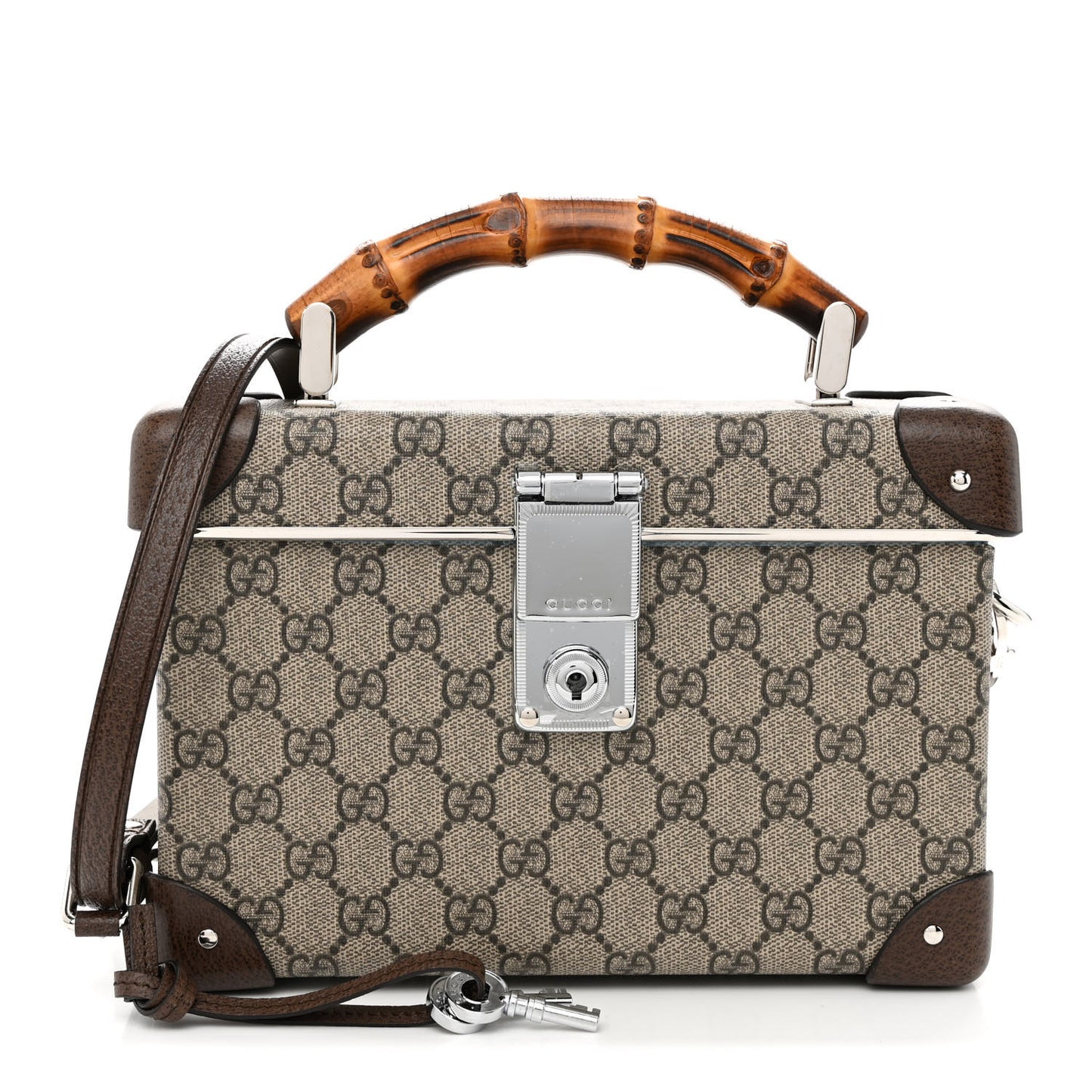 GG Supreme Monogram Globe-Trotter Beauty Case Brown