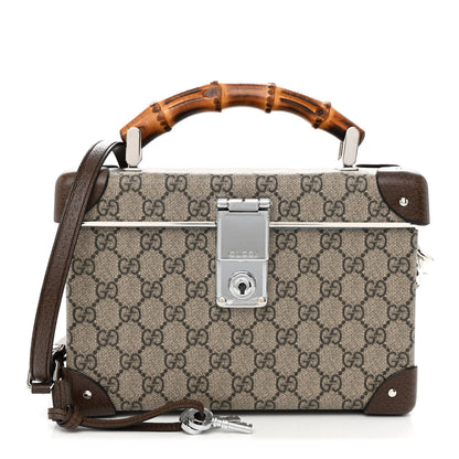 Gucci GG Supreme Monogram Globe-Trotter Beauty Case Brown 1 of 14