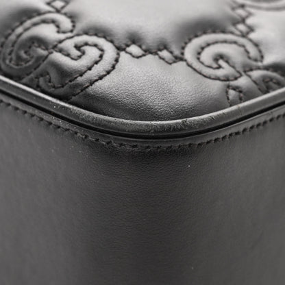 Gucci Calfskin GG Matelasse Shoulder Bag Black Natural 15 of 16