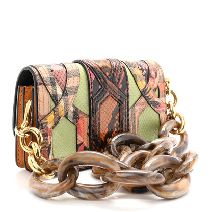 Burberry Calfskin Snakeskin Resin Madison Buckle Chain Bag Multicolor 3 of 11