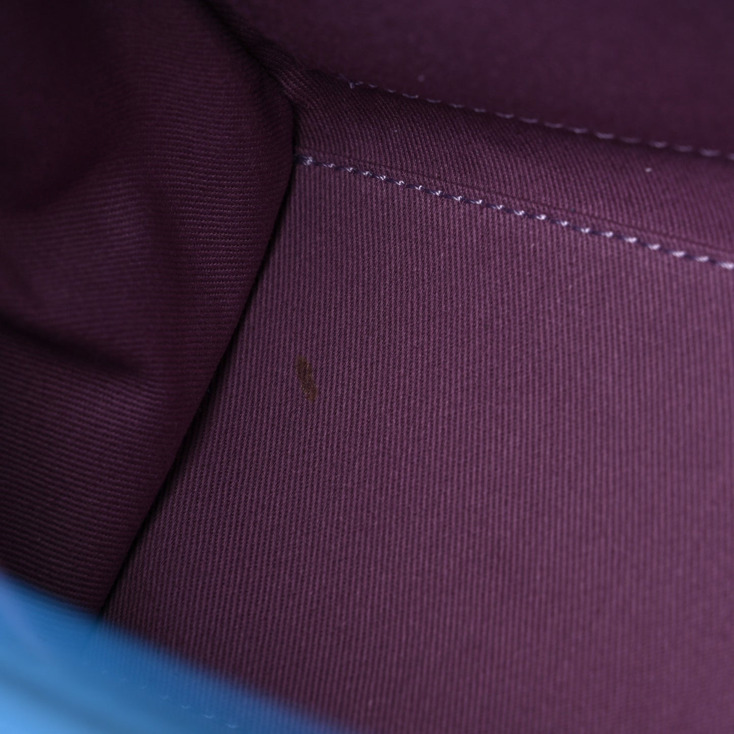 Grained Calfskin Canvas Medium La Medusa Chain Top Handle Handbag Rope Blue