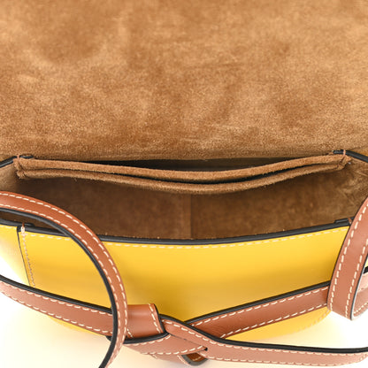 Loewe Calfskin Embroidered Floral Mini Gate Crossbody Bag Yellow 5 of 8