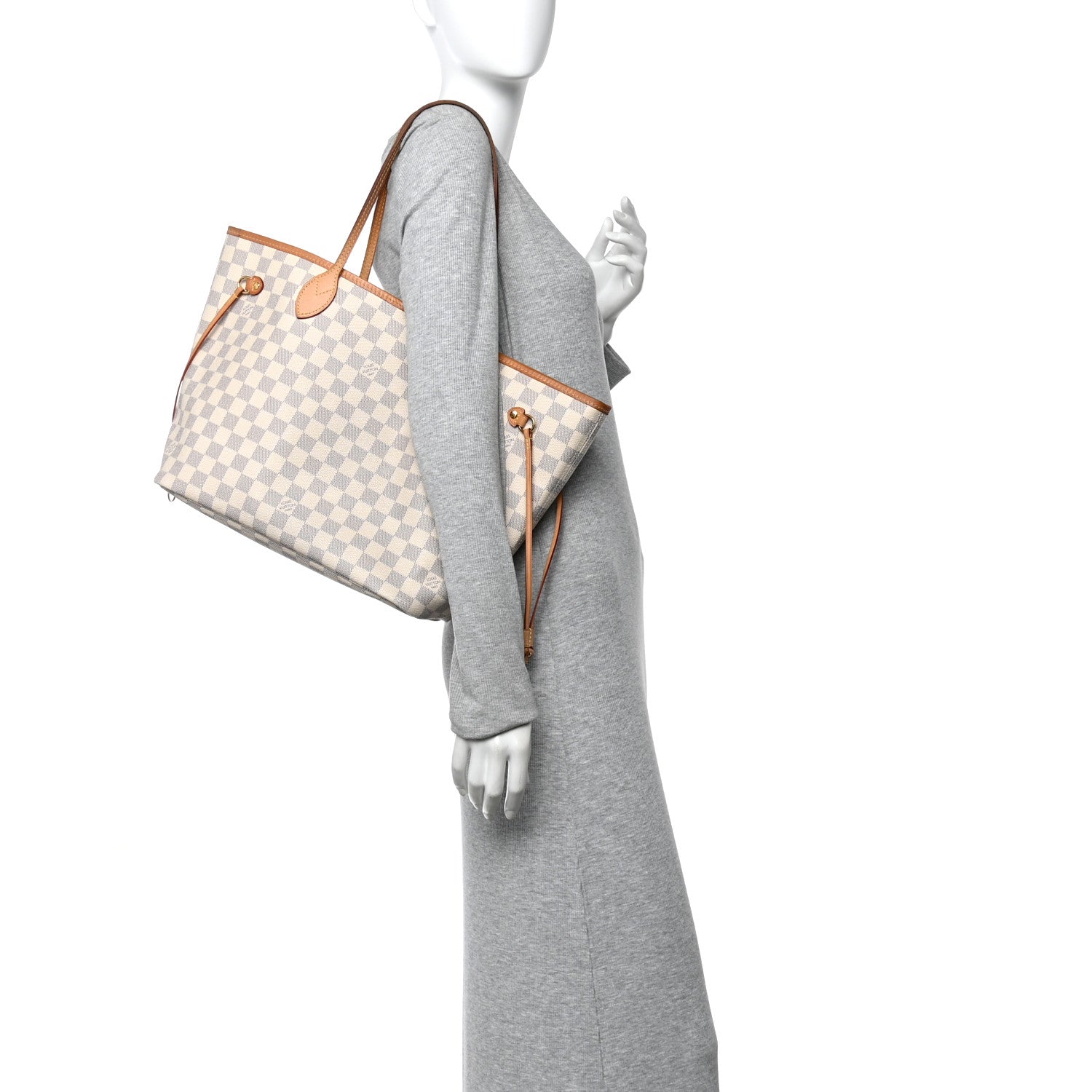 Louis Vuitton Damier Azur Neo Neverfull MM Rose Ballerine 2 of 16