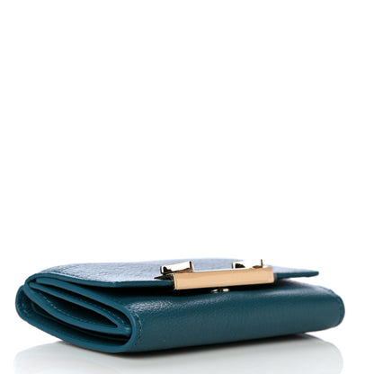 MCM Goatskin Milano Tri-Fold Wallet Blue 4 of 11