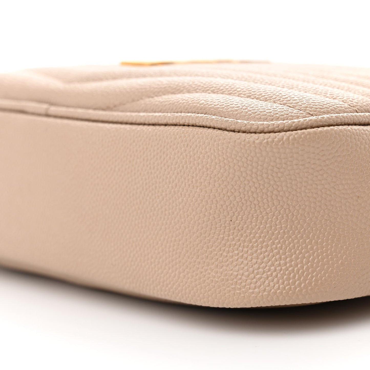 Grain De Poudre Matelasse Monogram Mini Lou Camera Bag Dark Beige