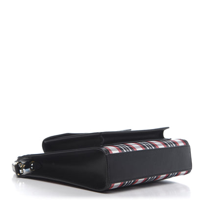 Burberry Calfskin Nylon Tartan Mini Pocket Bag Bright Red 4 of 9