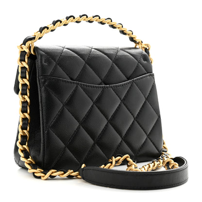 Chanel Caviar Quilted 31 Rue Cambon Mini Top Handle Flap Black 3 of 11
