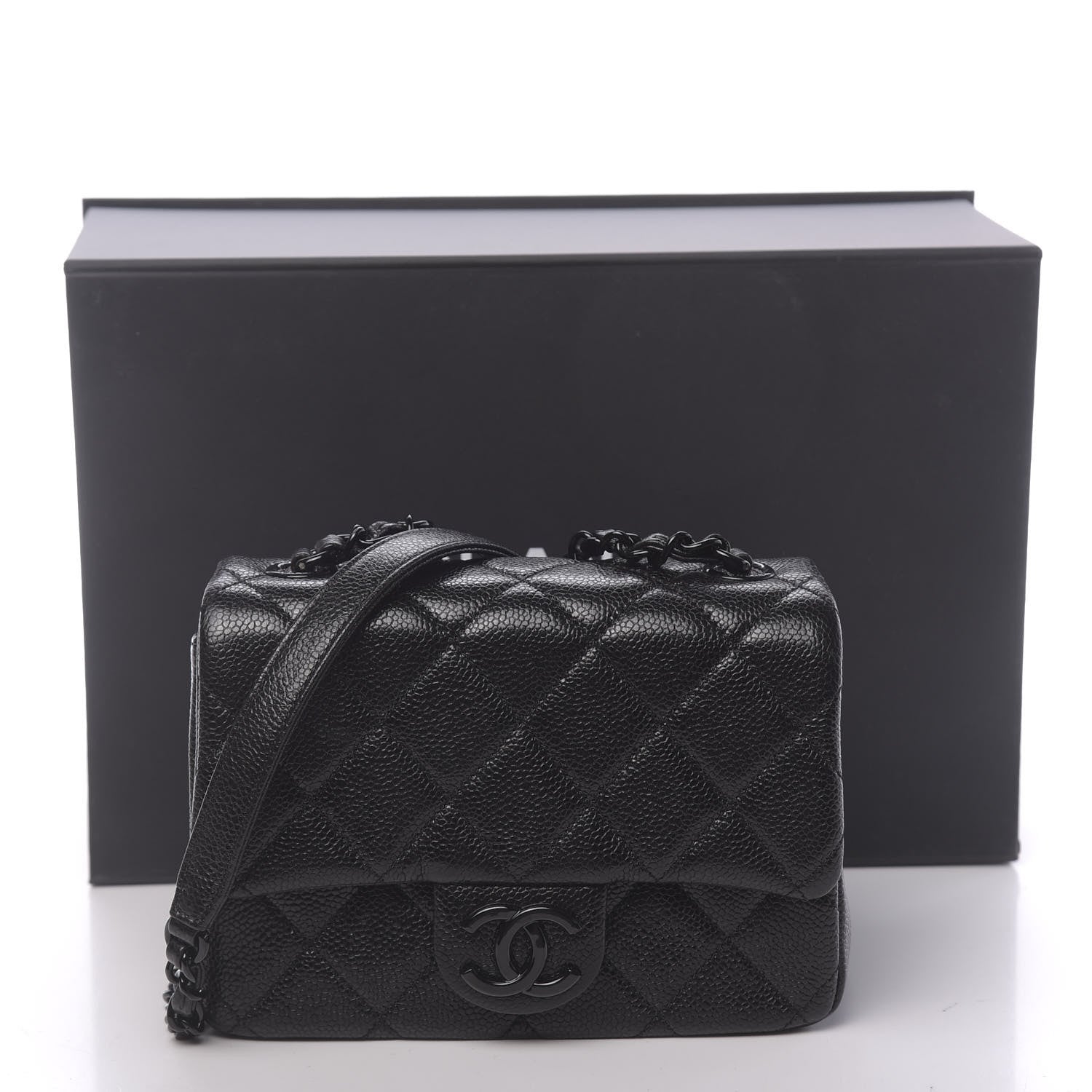 Chanel Caviar Quilted Incognito Mini Square Flap Black 11 of 11