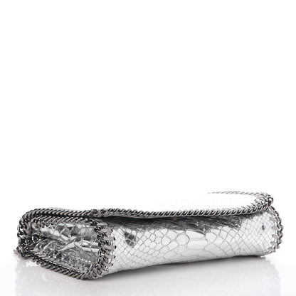 Stella McCartney Metallic Eco Python Falabella Crossbody Silver 4 of 8