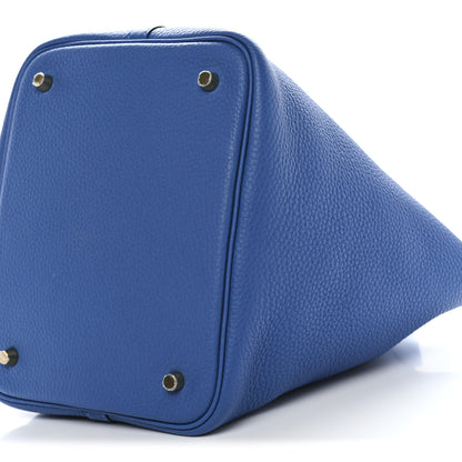 Hermes Taurillon Clemence Picotin Lock 22 MM Bleu Frida 10 of 10