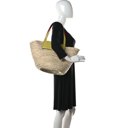 Christian Louboutin Woven Straw Loubishore Tote Yellow 2 of 8