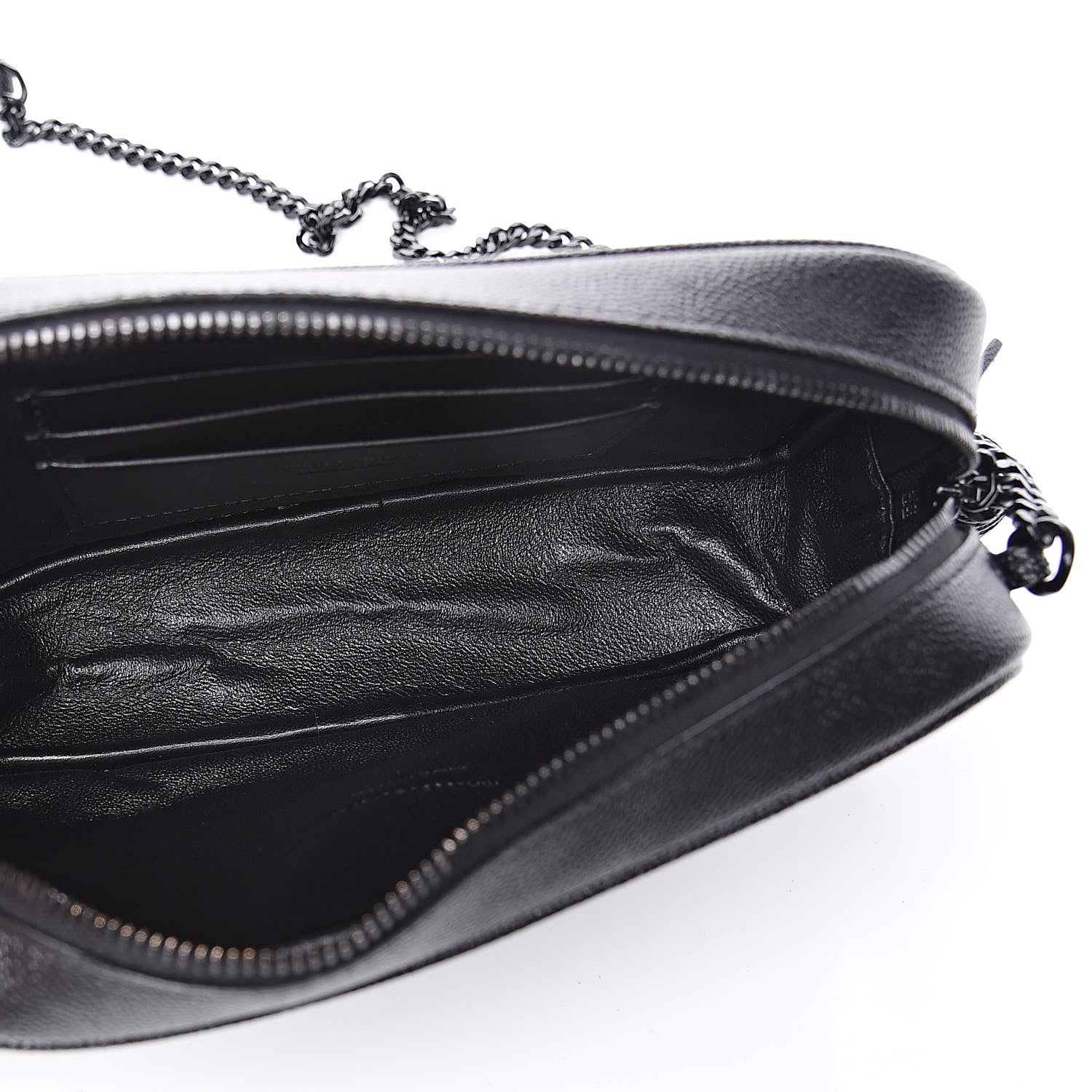 Saint Laurent Grain De Poudre Matelasse Monogram Mini Lou Camera Bag Black 5 of 11