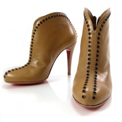 Christian Louboutin Leather Catch Me 100 Booties 38.5 Camel 1 of 7