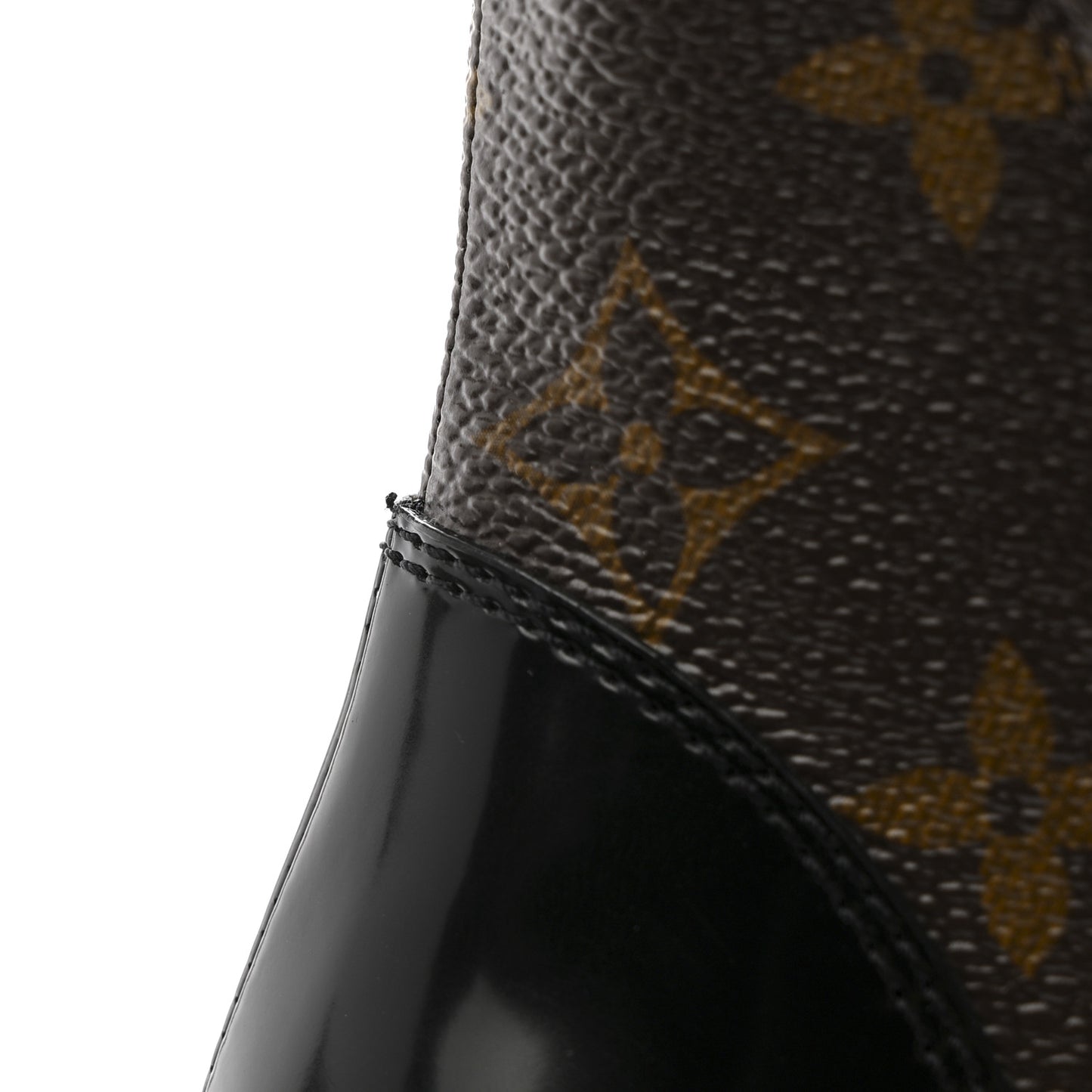 Patent Calfskin Monogram Star Trail Ankle Boots 36 Black