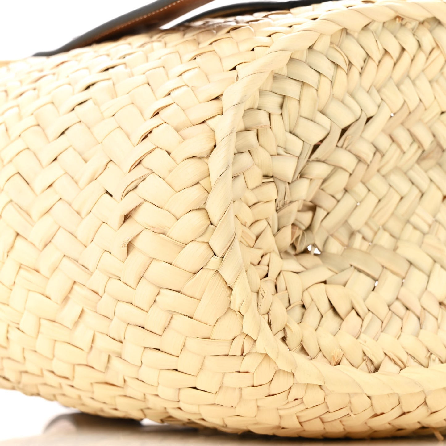 Raffia Small Basket Tote Bag Natural Tan