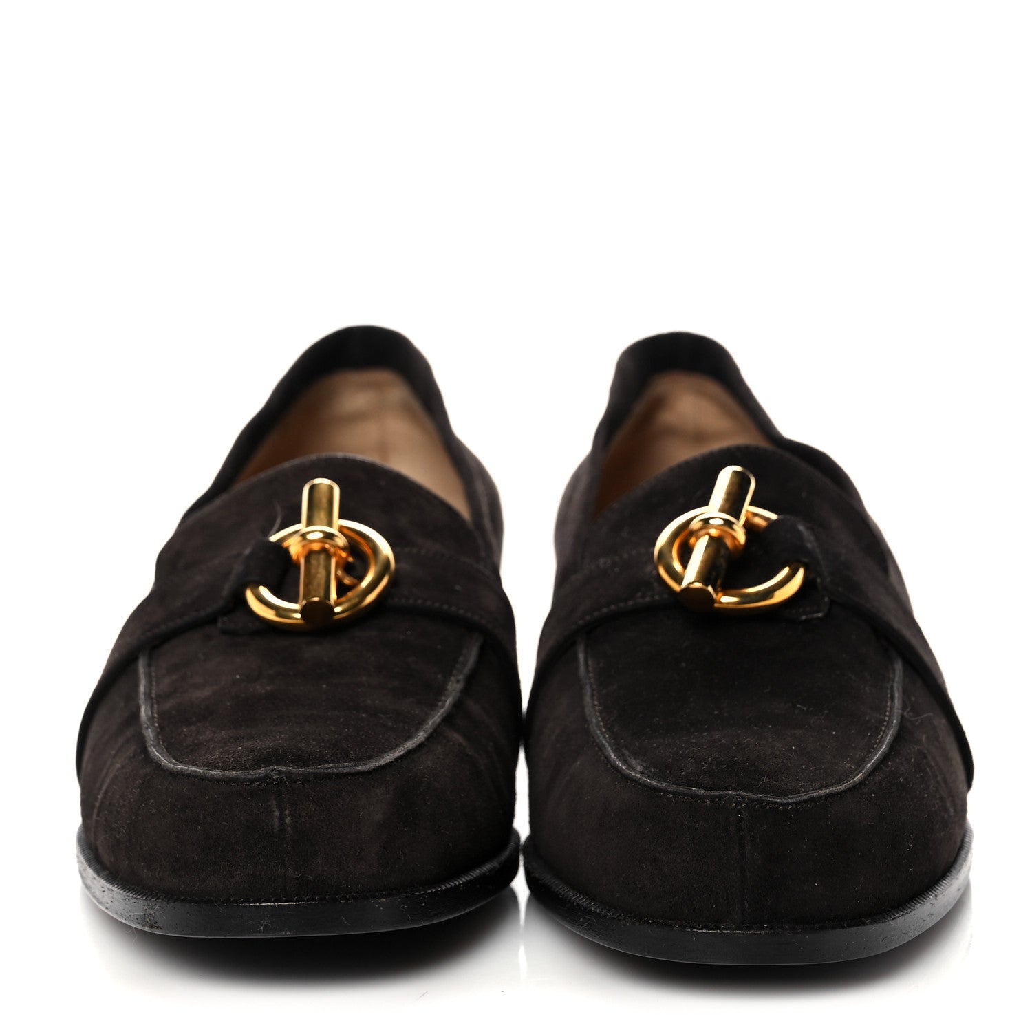 Hermes Suede Moccasin Loafers 36.5 Brown 2 of 9