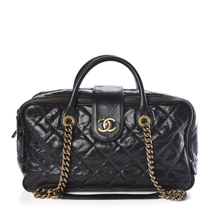 Chanel Crumpled Grained Calfskin Shiva Bowler Black 1 of 14