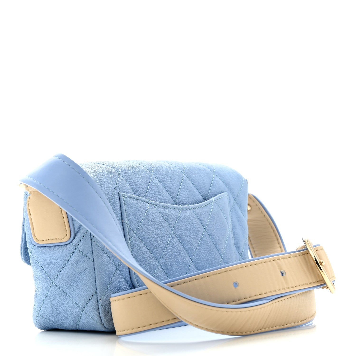 Chanel Caviar Quilted Mini Flap With Thick Strap Blue 3 of 11
