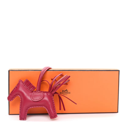 Hermes Milo Lambskin Grigri Rodeo Horse Bag Charm PM Rubis 4 of 4