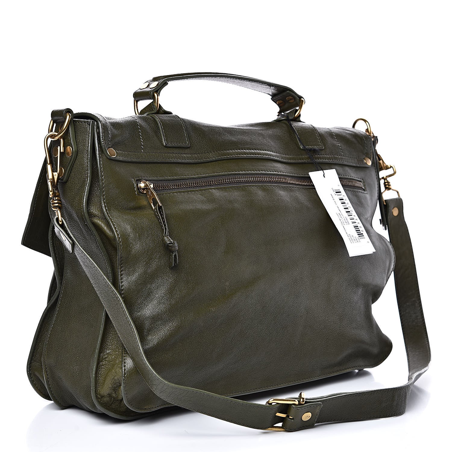 Proenza Schouler Lambskin Large PS1 Satchel Military 3 of 11