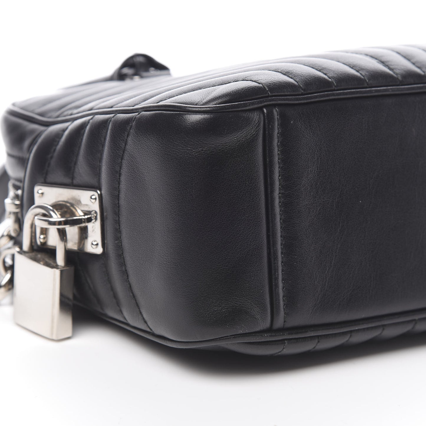 Soft Calfskin Impunture Diagramme Top Handle Crossbody Bag Black