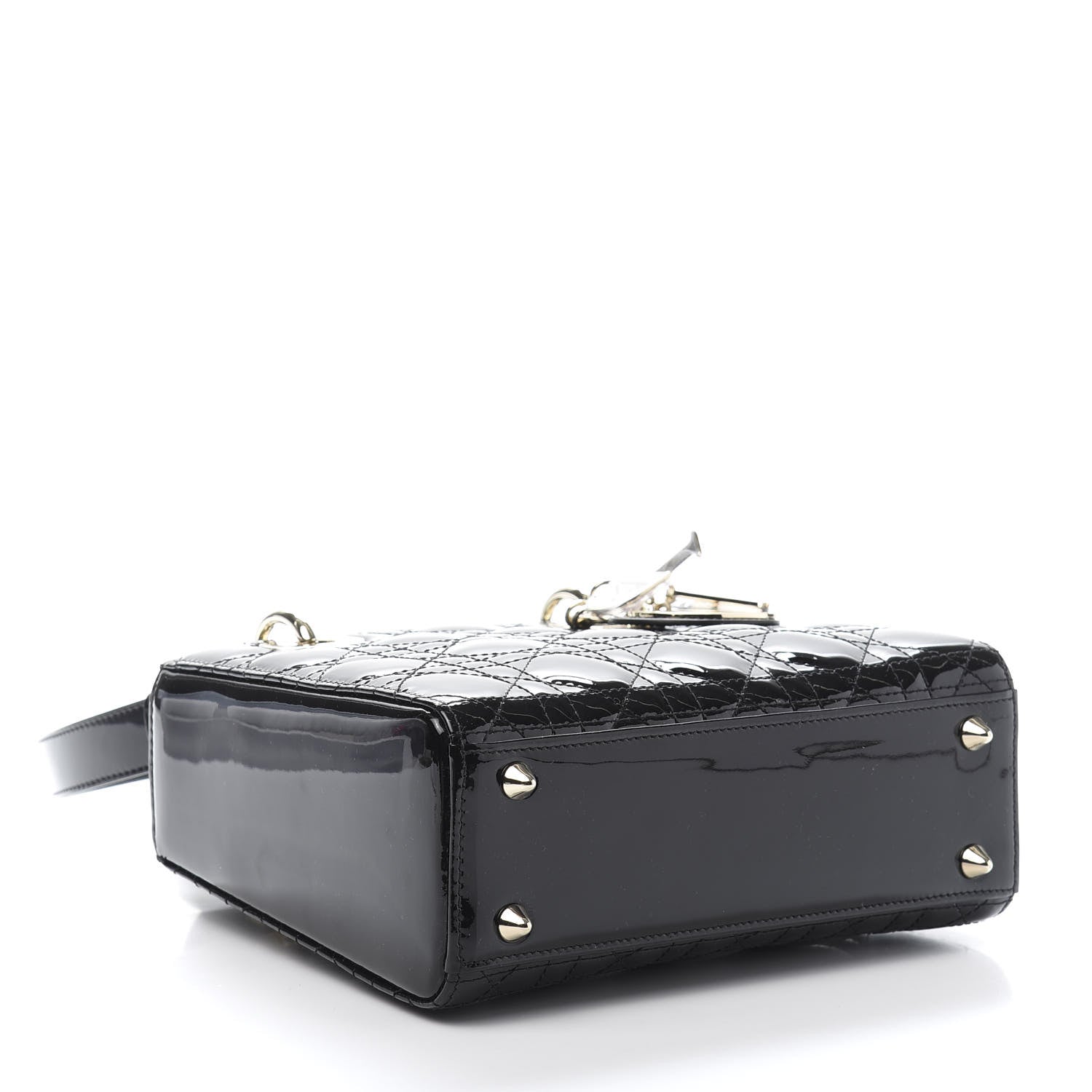 Christian Dior Patent Cannage Small Lady Dior Black 4 of 12