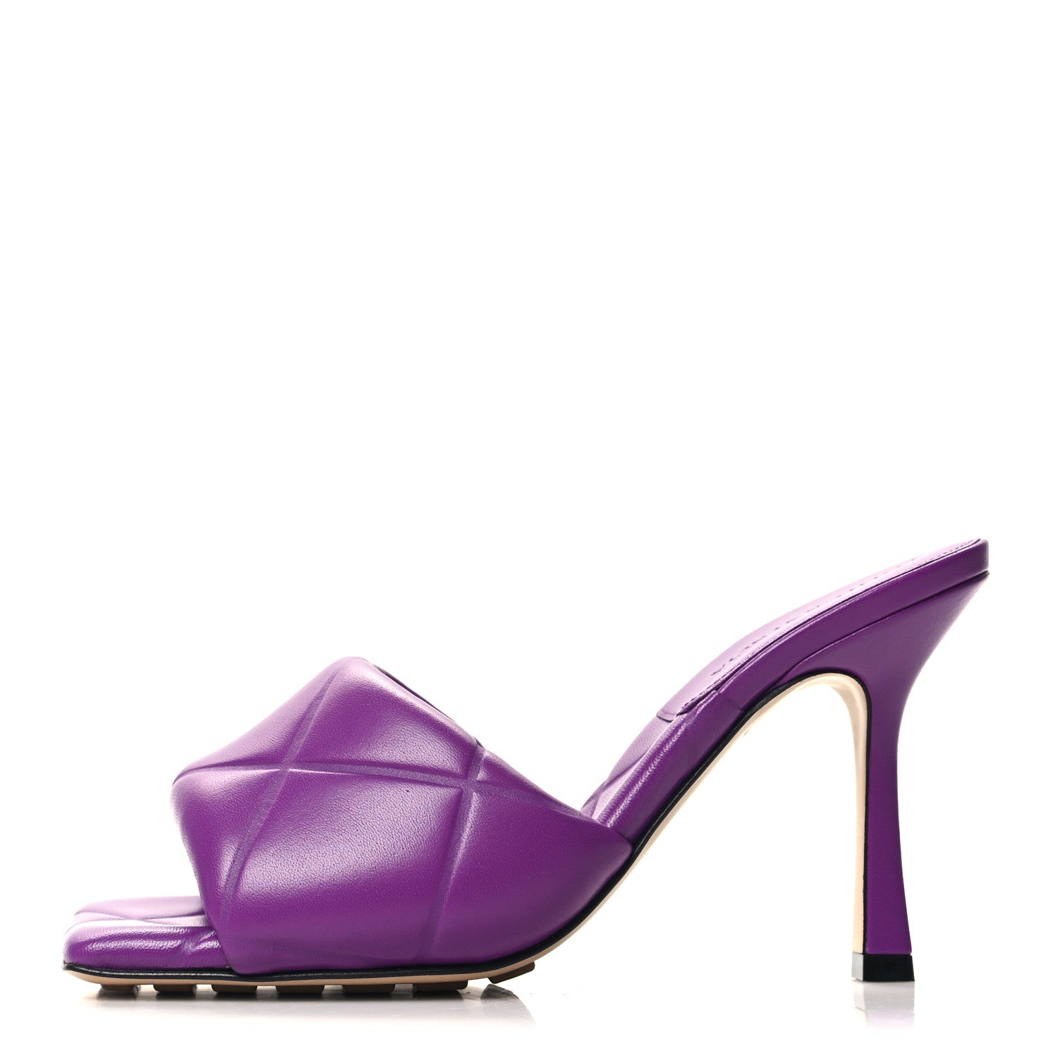 Bottega Veneta Nappa Quilted Rubber Lido Mule Sandals 37 Gumdrop 1 of 8