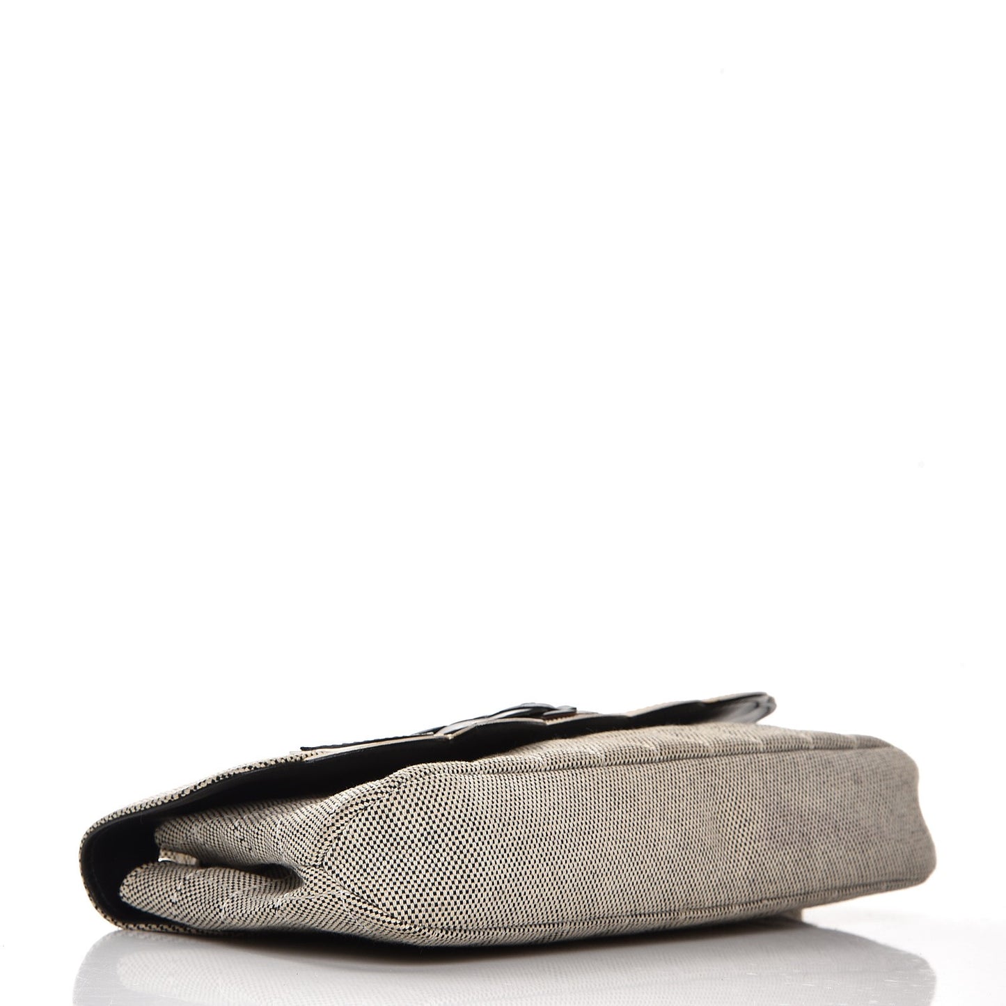 Canvas Camellia N°5 Flap Bag Beige Black