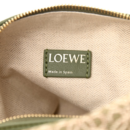 Loewe Jacquard Anagram Calfskin Small Cubi Bag Avocado Green 6 of 11