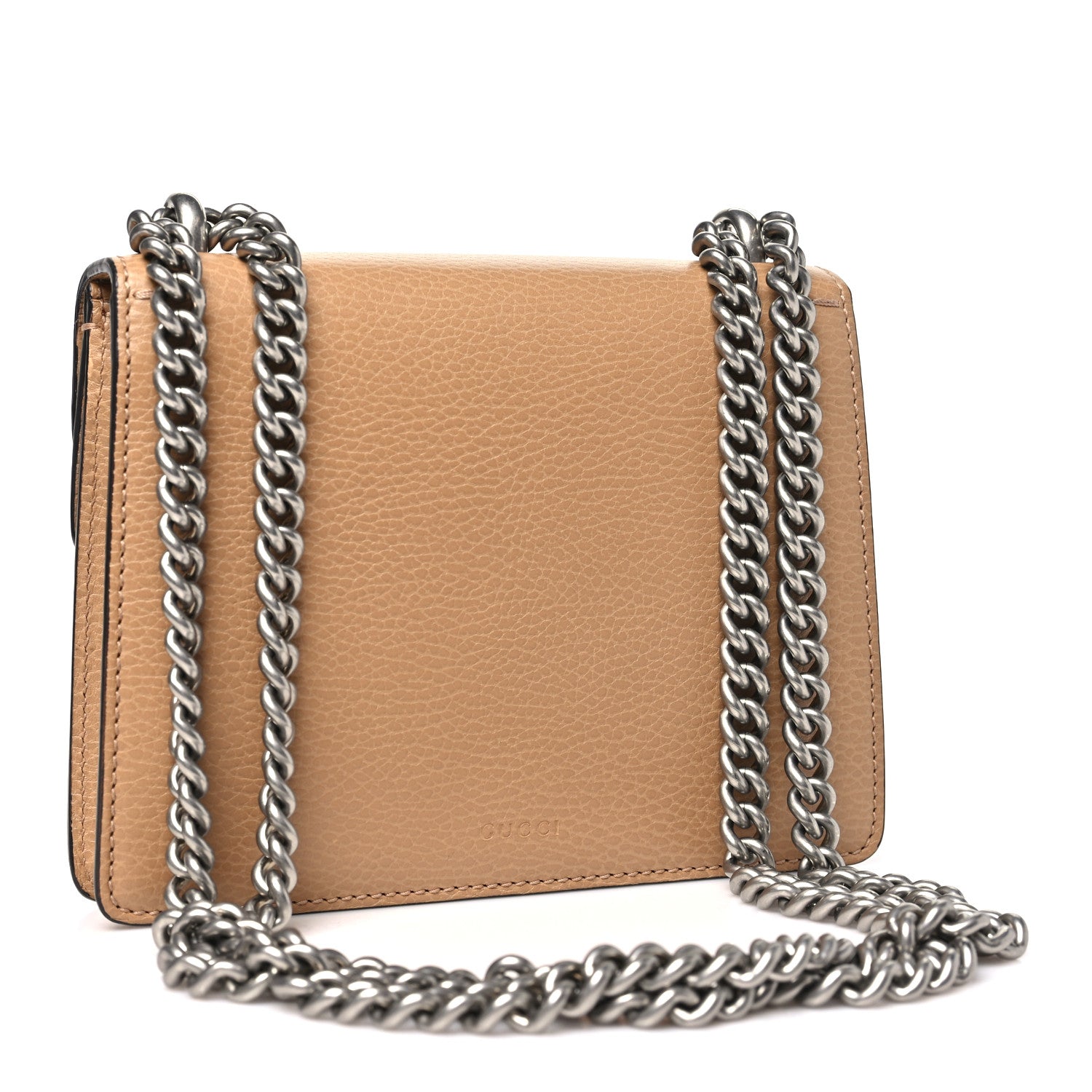 Gucci Dollar Calfskin Crystal Mini Dionysus Shoulder Bag Natural Tan Black Diamond 2 of 9