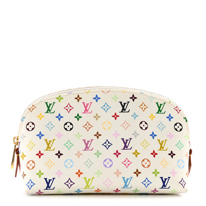 Louis Vuitton Monogram Multicolor Cosmetic Pouch White Litchi 1 of 7