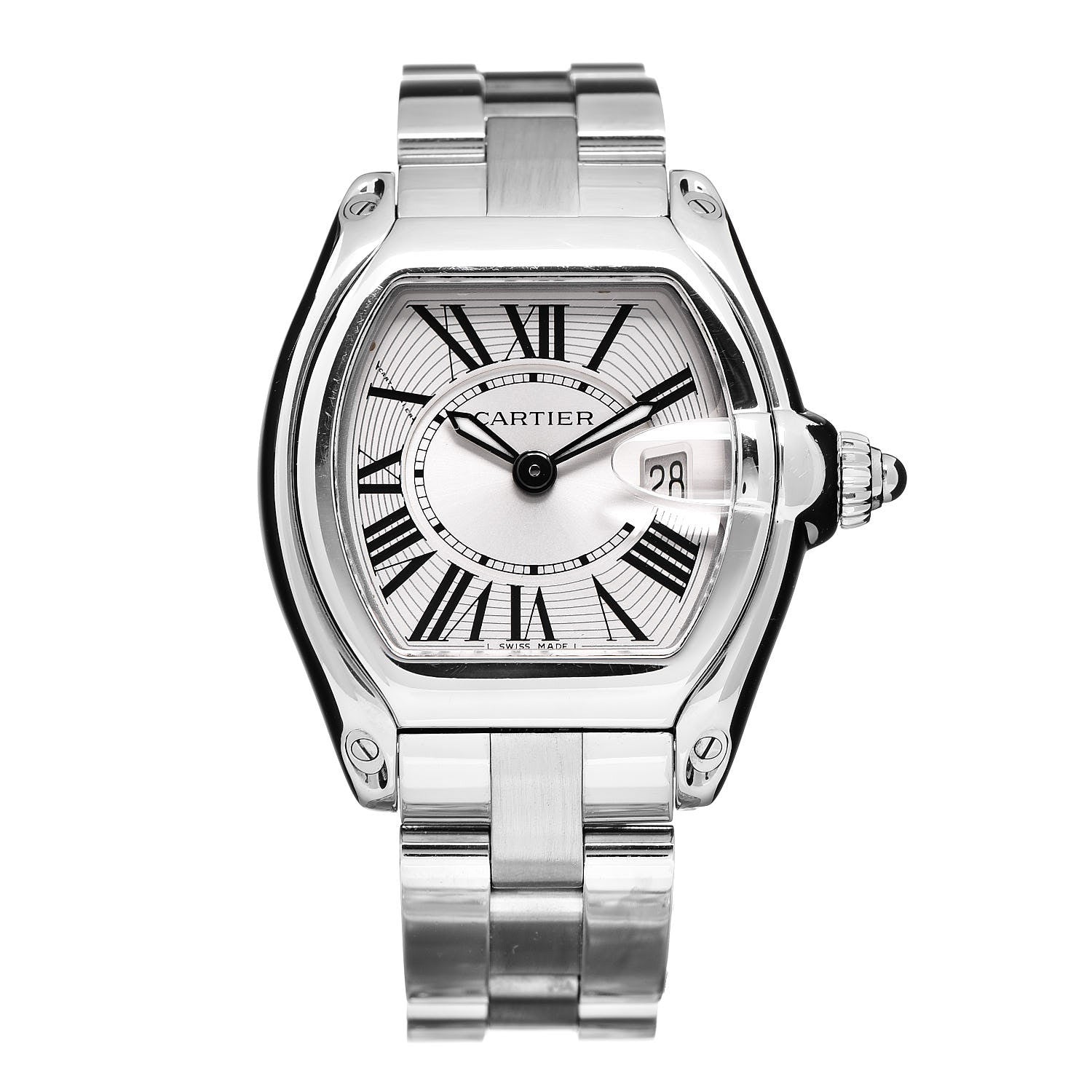 Cartier Stainless Steel 31mm Roadster Quartz Watch 1 of 9