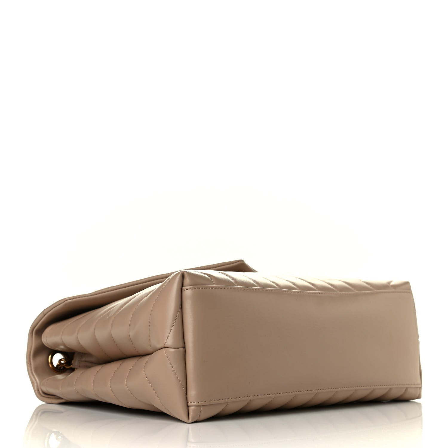 Saint Laurent Calfskin Y Quilted Monogram Medium Loulou Chain Satchel Dark Latte 3 of 6