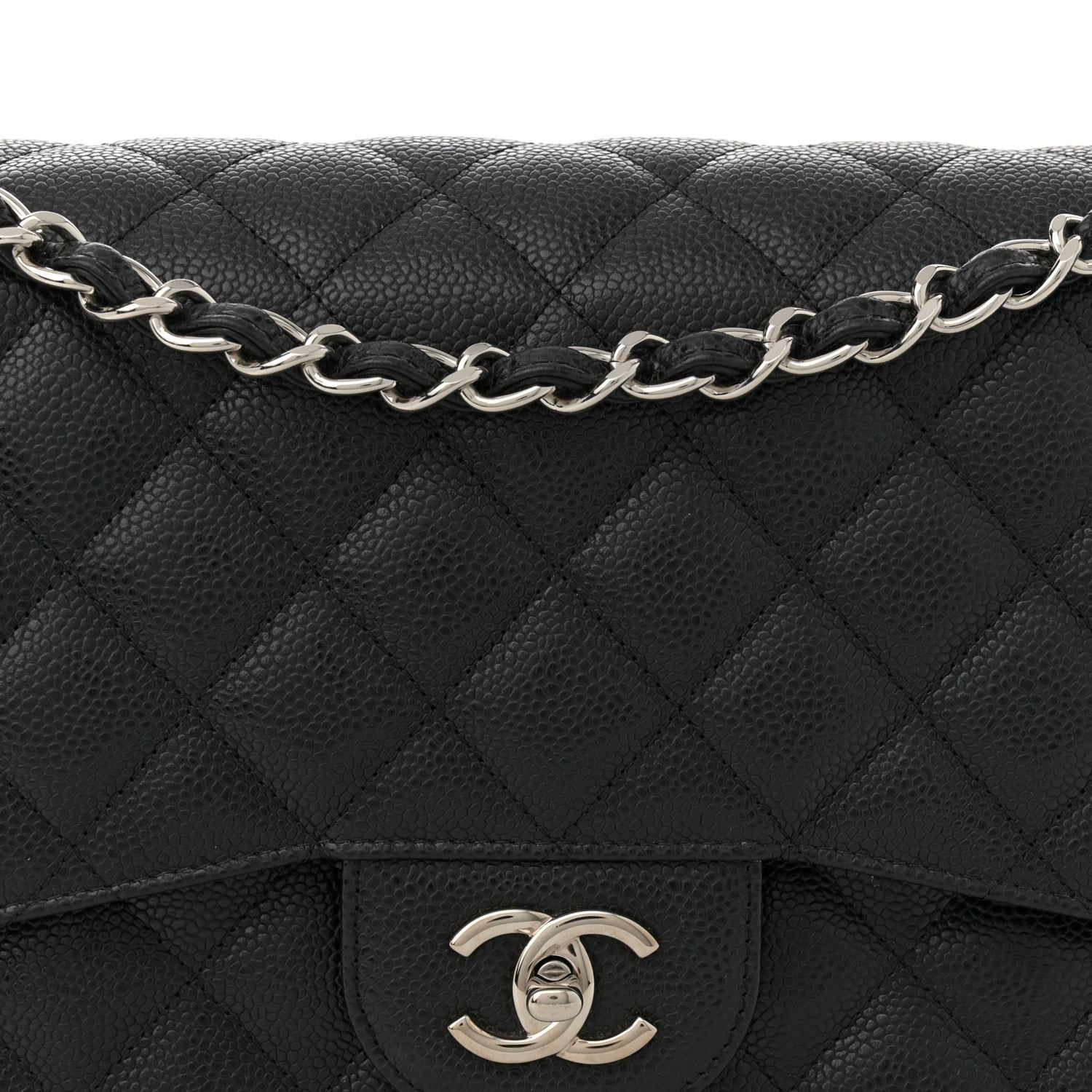 Chanel Caviar Quilted Jumbo Double Flap Black 8 of 11