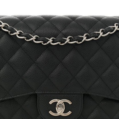 Chanel Caviar Quilted Jumbo Double Flap Black 8 of 11